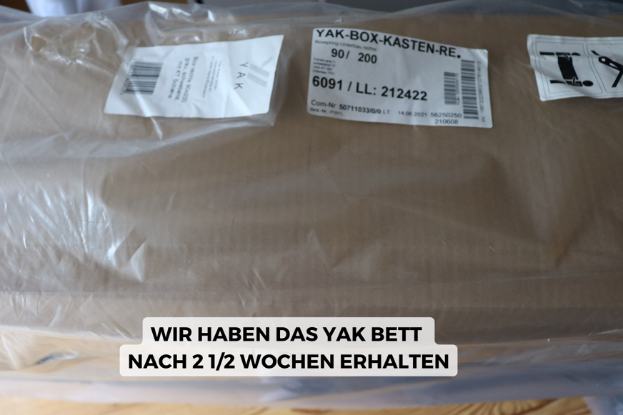Die Matratze in der Verpackung